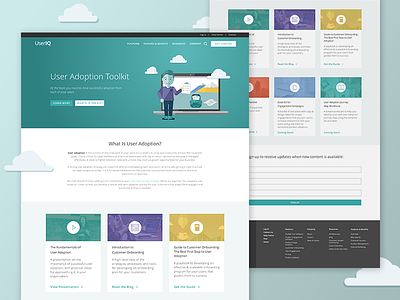 UserIQ User Adoption Toolkit Landing Page landing page sketch ux web design