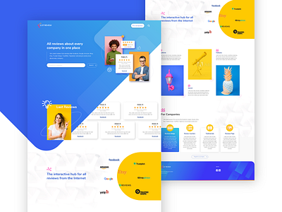 JustReview Landing Page landing landing page ui ux webdesign website