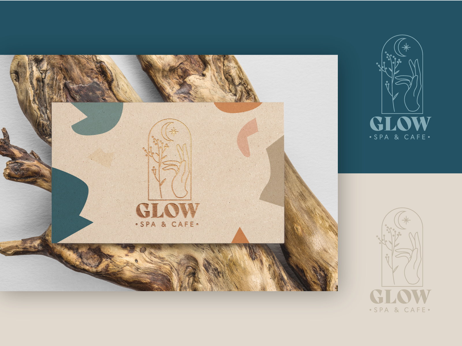 GLOW spa & cafe logo by Marta Stec on Dribbble