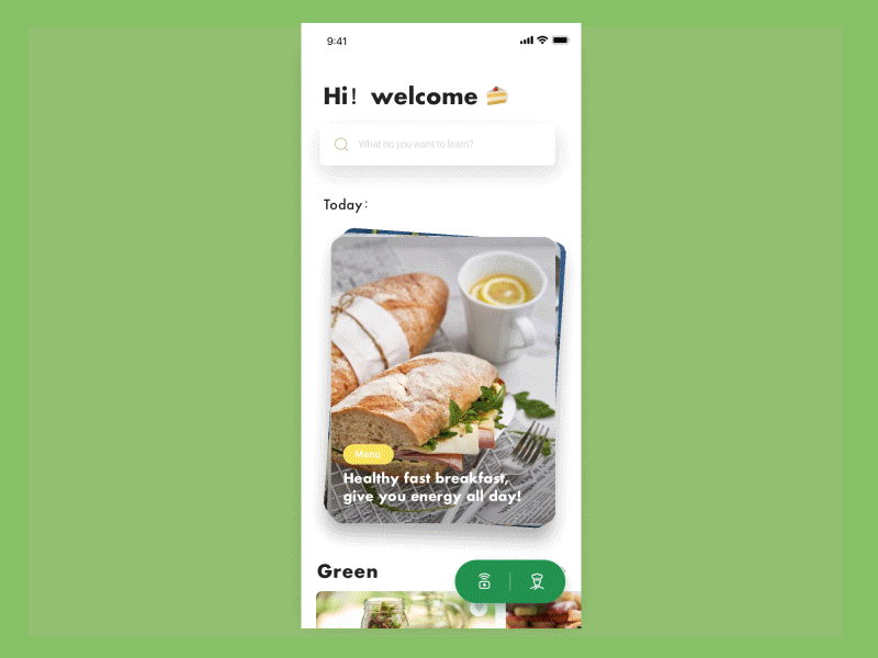 Cook App - Homepage cook app design food ui ux