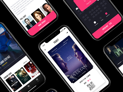 Movie APP animation app design movie app sketch ticket ui ux