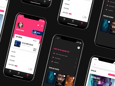 Movie APP app design mine movie app ps search sketch ui ux