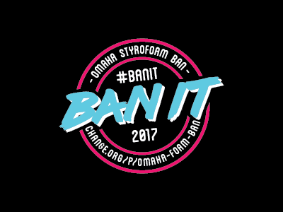 Ban It Logo 1980s 80s ban eighties logo styrofoam type