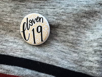 Eleven19 Button button design handlettering illustration lettering