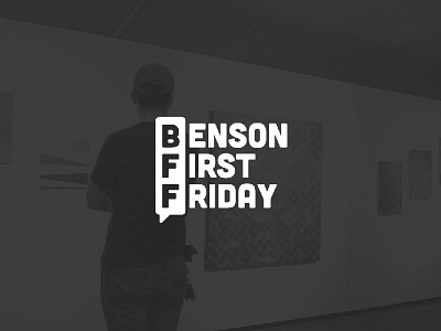 Benson First Friday Logo arts benson culture first friday logo mark omaha speech type voice