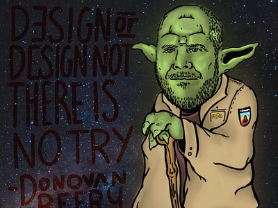 Jedi Master Designer Illustration green illustration jedi starwars yoda