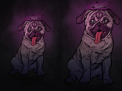 Pug animal digital art digital illustration dog dog illustration illustration pug