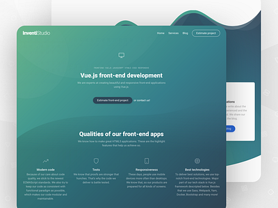 InventiStudio Redesign - Vue.js Services