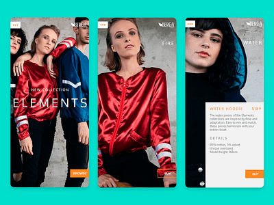 Berga Clothing Store clothes ecommerce fashion mobile store ui user experience user interface ux web web design website