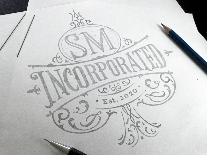 Final sketch for SM Inc. by Oliver Albrecht on Dribbble