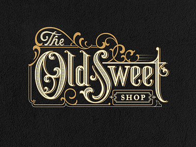 The Old Sweet Shop calligraphy font handlettering illustrator lettering logo logodesign print typography