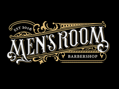 "Men's Room - Barbershop" Logotype