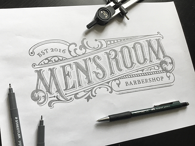 Men's Room Barbershop - Sketch