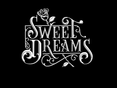 Sweet Dreams Vector for T-Shirt Design branding calligraphy handlettering lettering logo logodesign logotype tshirt design