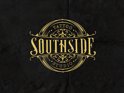 Southside Tattoo-Studio Logotype branding calligraphy font handlettering handmadefont handwritten lettering logotype vintagelogo