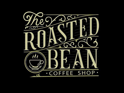 The Roasted Bean Logotype branding calligraphy handlettering lettering logo logodesign logotype typography vintage vintagelogo