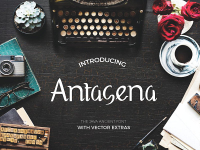 Antasena Font adobe ilustrator ancient font calligraphi font font vector java font vector vintage font