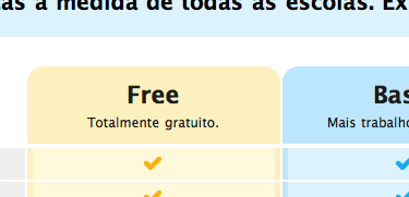 Pricing blue css3 escolinhas plans portuguese pricing promo stylingtablesisfun table yellow