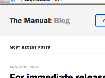 The Manual: Blog blog web