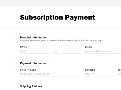 Subscription Payment