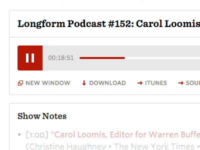 Longform Podcast Player