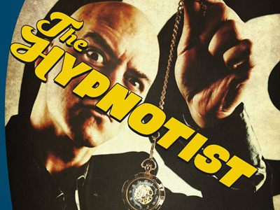 The Hypnotist - Final version black blue book cover editorial grunge yellow
