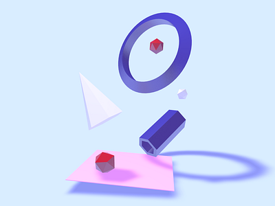 Float On 3d 3d art abstract c4d cinema4d colorful fun geometric illustration minimal shapes