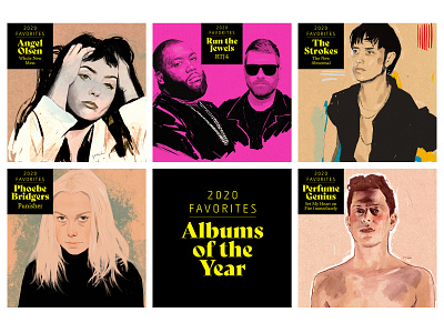 2020 Favorites: Albums of the Year design illustration typography