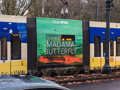 Portland Opera Madama Butterfly on MAX Train