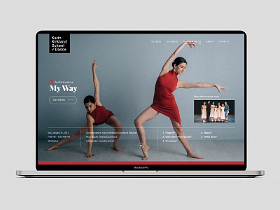 Karin Kirkland School of Dance — My Way performance page ballet branding dance design marketing performing arts typography ui ux web
