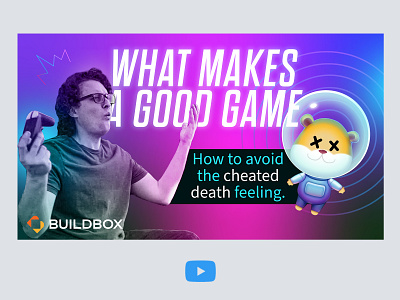 Buildbox video thumbnail branding design illustration marketing typography