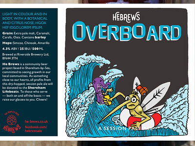 Overboard beer bottle design