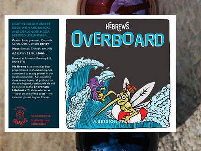 Overboard beer label design