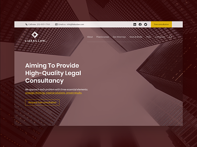 Liakas Law - Website redesign app attorney bigcity branding company corporative creative dark header hero inspiration interface landing law lawyer legal trending ui ux website
