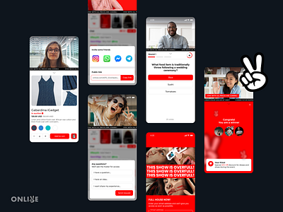 OnliveSite - Livestreaming shopping app branding company corporative creative design hand inspiration live mobile online product prototype sales shopping streaming ui uitrend ux uxdesign