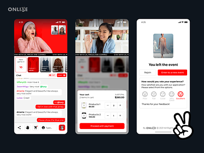 OnliveSite - Livestreaming shopping app branding company corporative creative design inspiration live mobile online product prototype sales shopping show streaming ui uitrend ux uxdesign