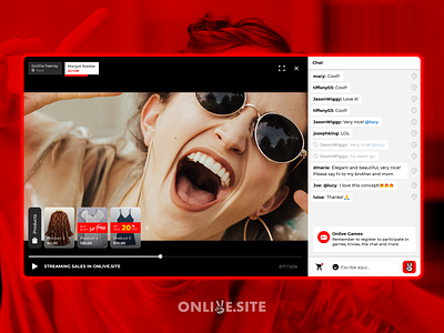 OnliveSite - Livestreaming shopping branding company corporative creative design inspiration live liveshow offline online product sales shopping show streaming ui ux uxdesign video web