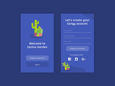 001 Sign Up app cactus dailychallenge signup ui