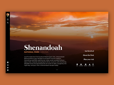 Shenandoah National Park – Landing Page Reimagined