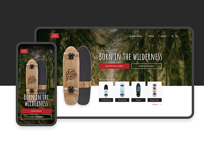 Skateboard Company – Web Design design interface design landing page landyachtz longboard marketing responsive skateboard skateboarding ui