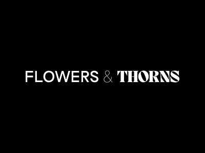 081220 ampersand branding design flowers logo logotype thorns type typogaphy