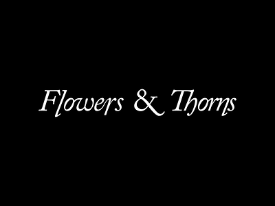 081720 boutique hotel brand branding design flowers logo logotype thorns type type daily typogaphy