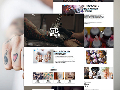 Mi Tattoo branding logo logo design tattoo webdesign webpage website