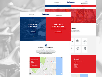 Autobase animation bikes cars design homepage layout webdesign webpage website