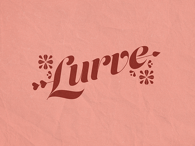 Lurve groovy heart illustration love lust pink type valentines valentinesday