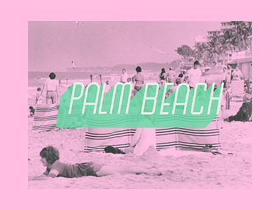 Long Weekend. beach debut design illustration lime photography pink teal type typography vector vintage