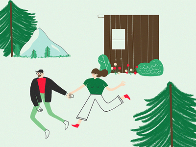 PDX brush character couple green house illustration illustrator love nature oregon people photoshop portland texture