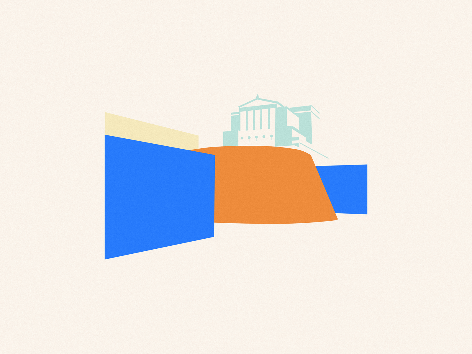 STL - CAM abstract art blue building camera contemporary cream design illustration illustrator missouri museum orange photoshop saint louis serra st. louis stl vector