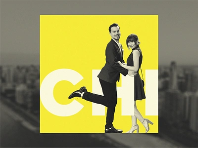 Chi | Move building chicago chicago cubs city couple design illustration illustrator photo photoshop poster type vector yellow