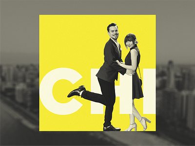 Chi | Move building chicago chicago cubs city couple design illustration illustrator photo photoshop poster type vector yellow